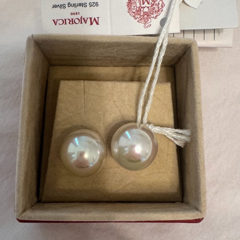 Majorica Pearl Earrings - Brand New with tags!